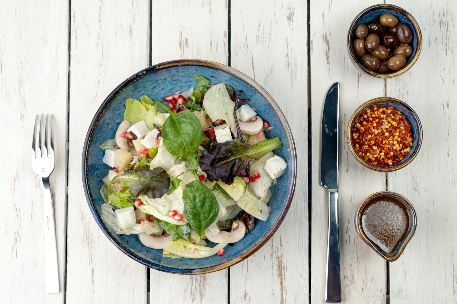 Grilled Mushroom Cheese Salad