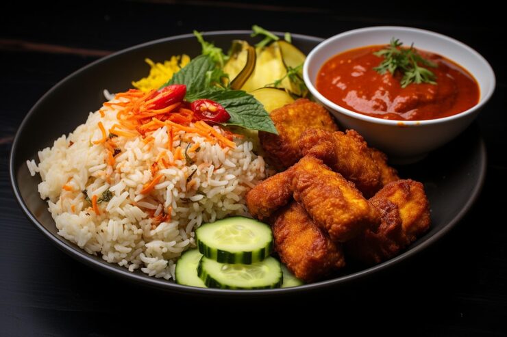 Chilli Garlic Fried Rice Chicken